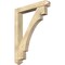 Ekena Millwork Merced Arts and Crafts Rough Sawn Bracket w/ Offset Brace, Douglas Fir, 6"W x 36"D x 48"H BKT0604X36X48MRC03RDF - alternate 1